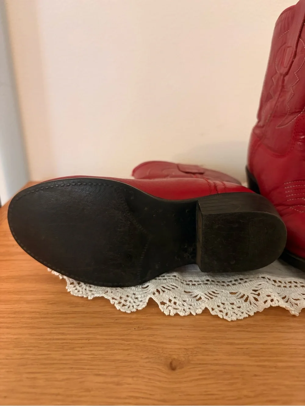 Kids Old West Red Cowboy Boots
